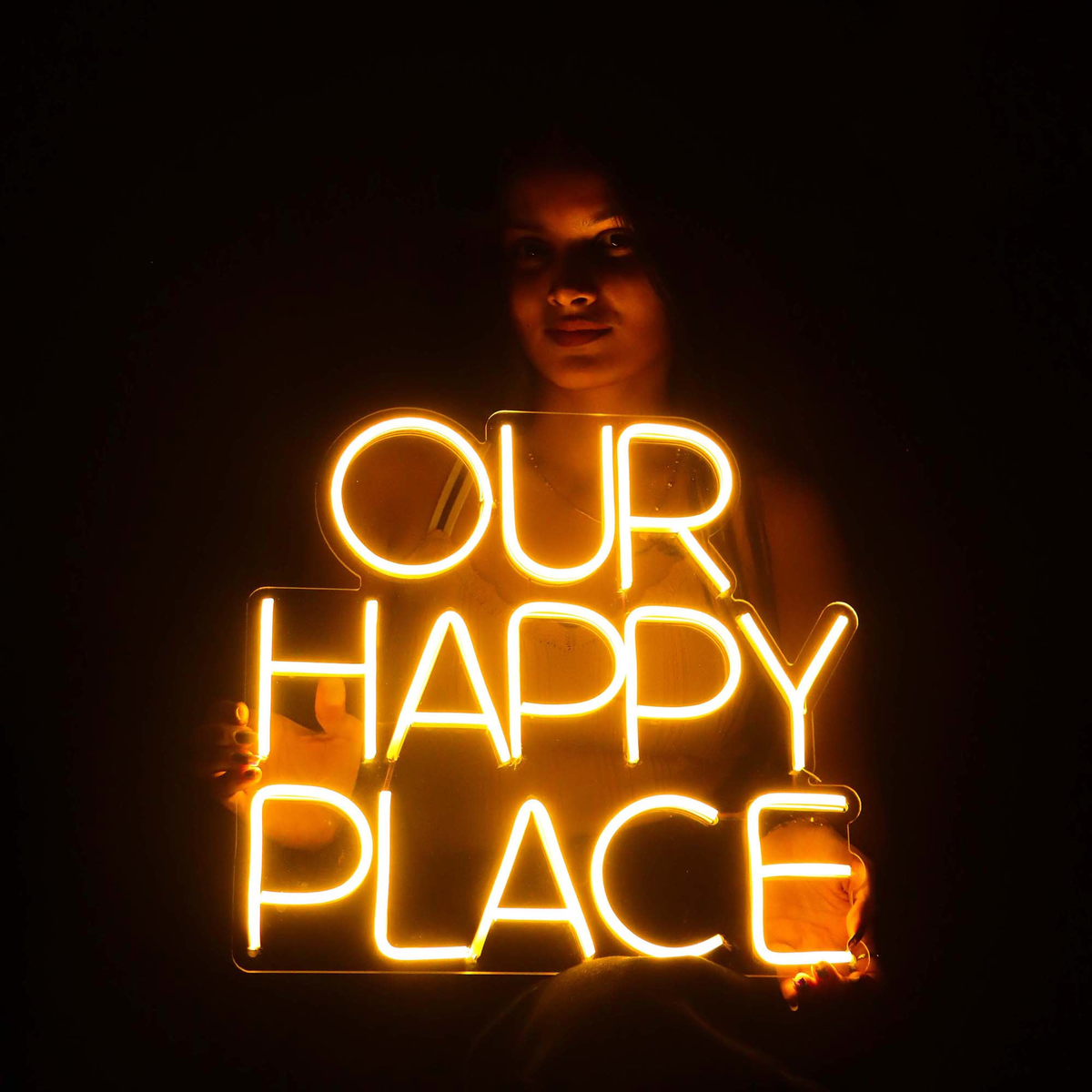 Our Happy Place Neon Light Sign