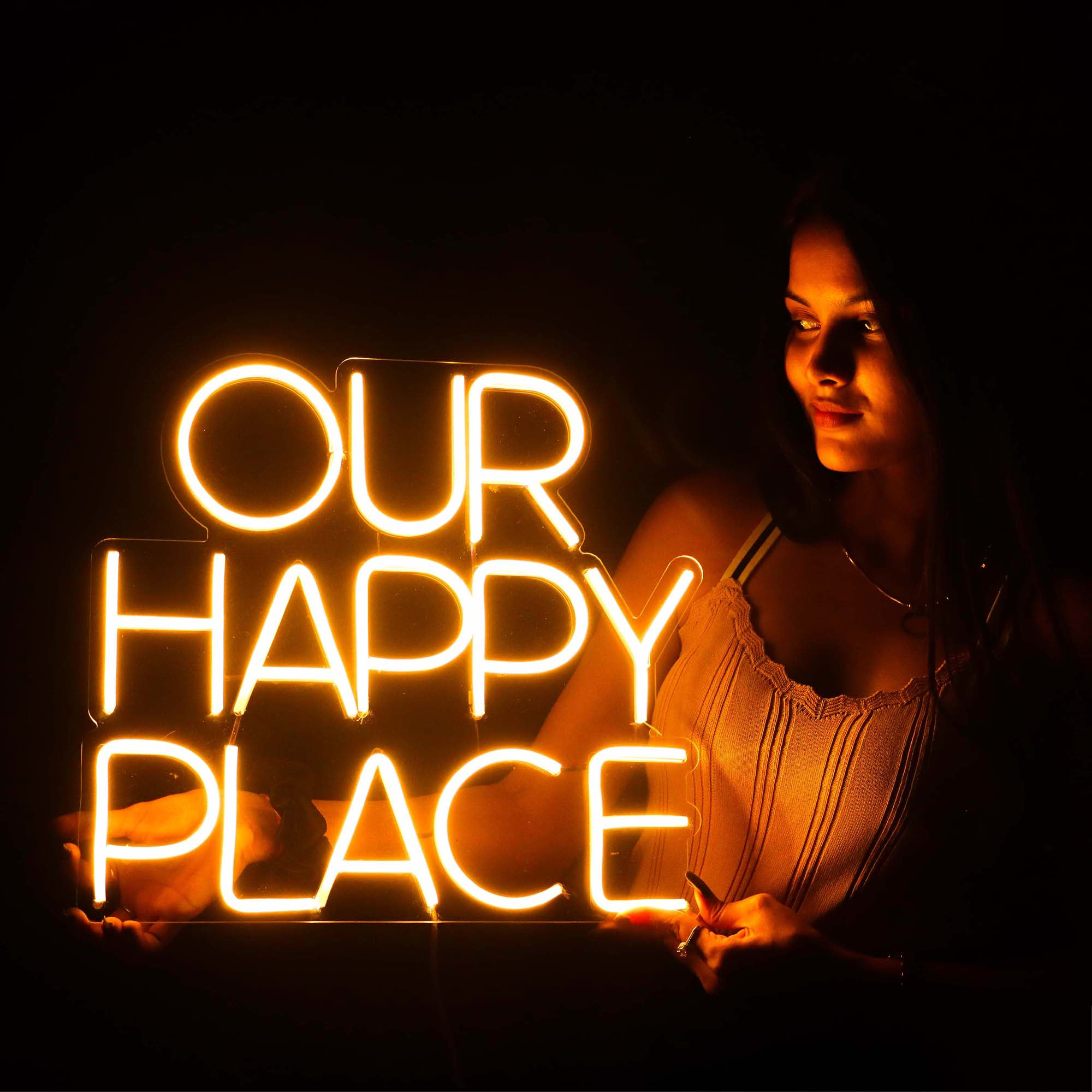 Our Happy Place Neon Light Sign