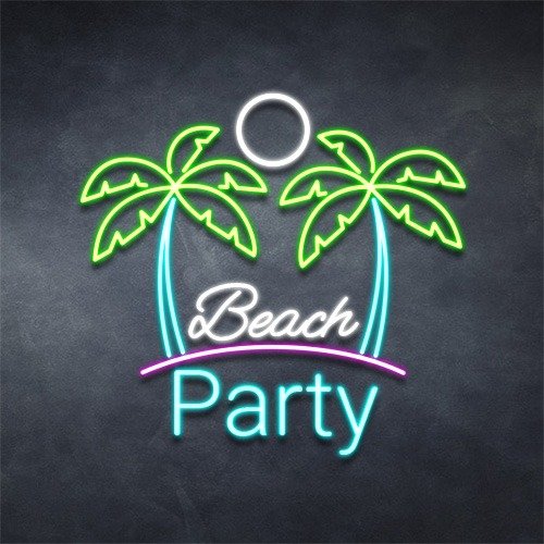 Beach Party Neon Sign