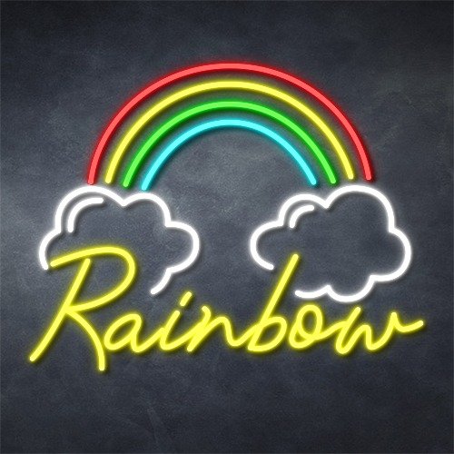 rainbow neon signs