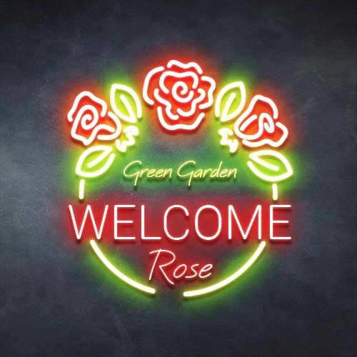 WELCOME Rose Neon Sign